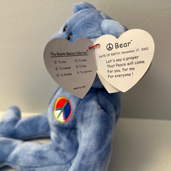 NWT Ty Set of 5 Beanie Baby Teddy Bears - Picture 2 of 11